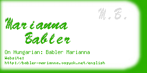 marianna babler business card